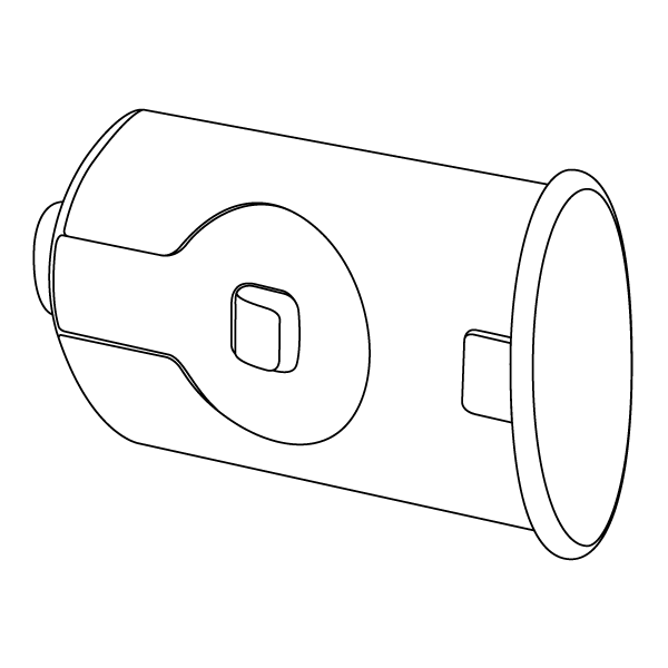 Scharnierdop wit per stuk (outletmodel)