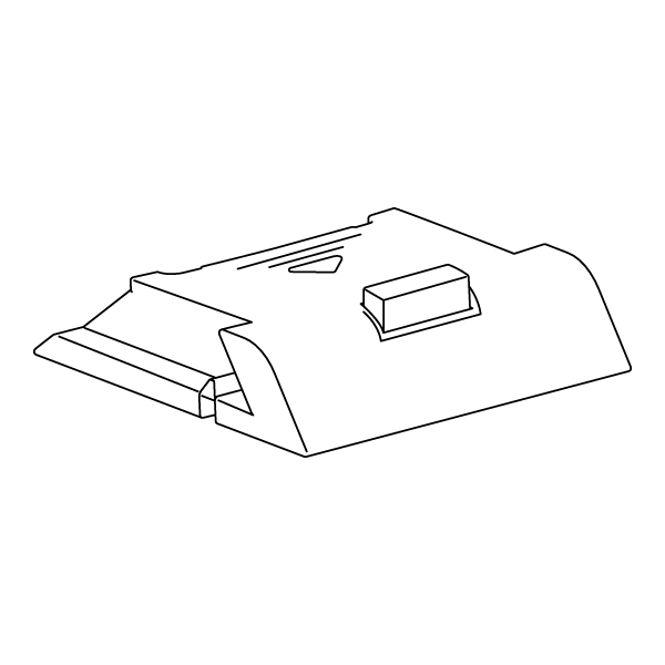 Sluitclip ligstand wit (outletmodel)